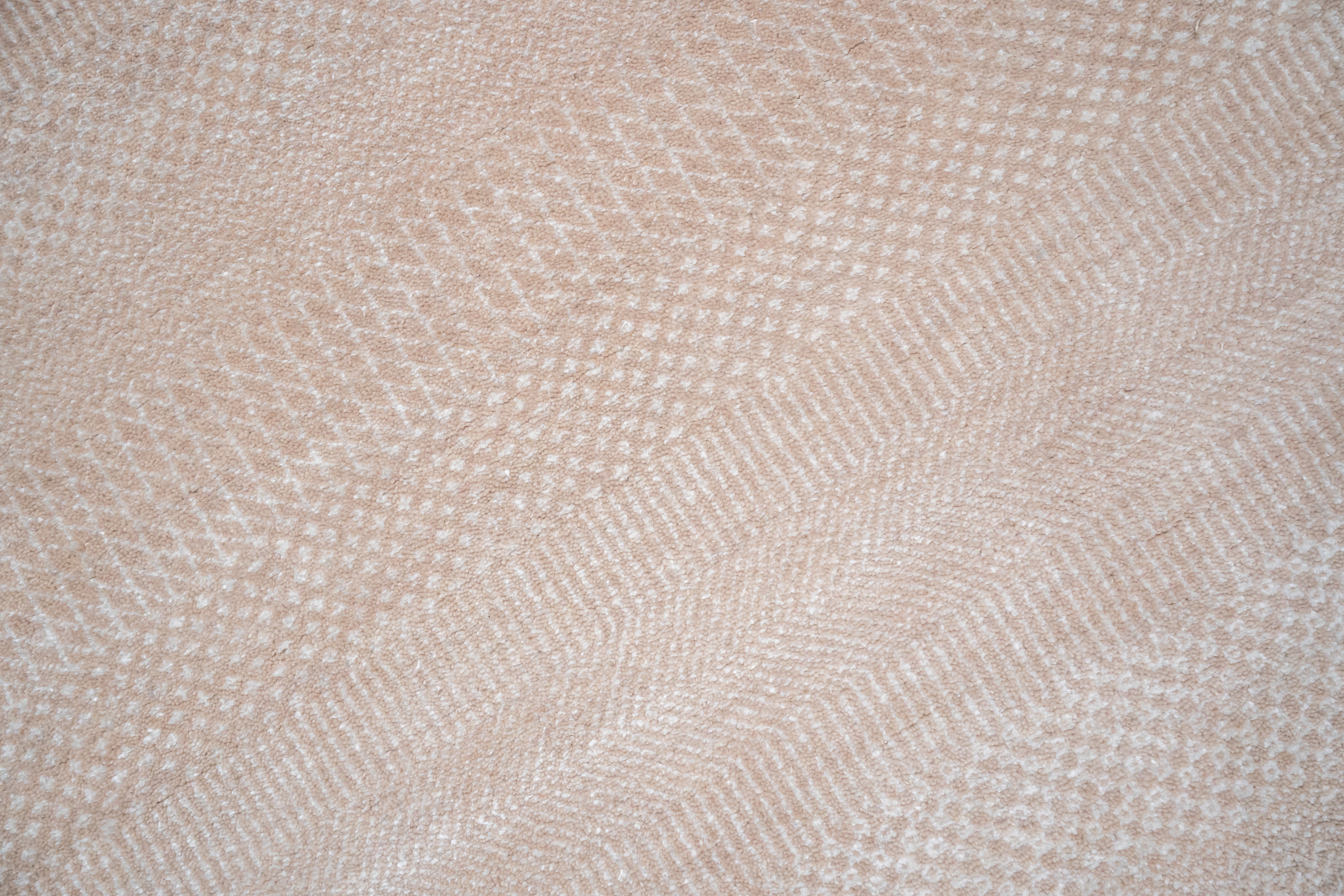 Handknotted Carpet DIA- 87 MCN,  Dark Vanilla & Platinum